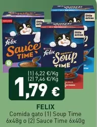 Felix - Comida Gato Soup Time 6x48 O Sauce Time 6x40g