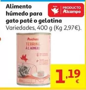 Al. Gato Lata Pate Cordero Auchan Lata 400g