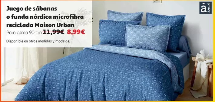 Juego Sabanas Recycled Microfiber Maison Urban 3 90