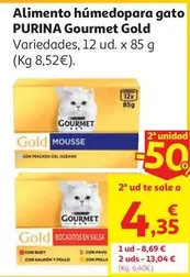 Purina - Al.Gato Humedo Latita Mousse Pescado Gourmet Gold 12x85g
