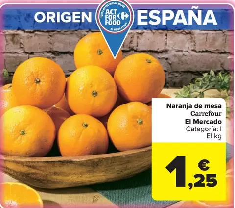 carrefour - Naranja de mesa El Mercado