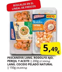 Pescanova - Lang. Rodolfo Ajo, Perejil Y Aceite Lang. Cocido Pelado Natural