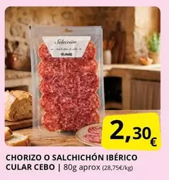 Chorizo O Salchichon Iberico Cular Cebo