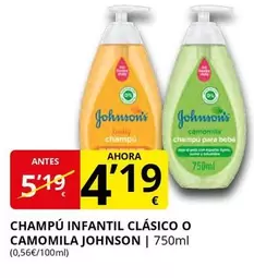 Johnson's - Champú Infantil Clasico O Camomila