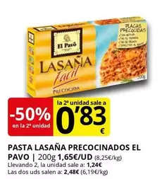 El Pavo - Pasta Lasaña Precocinados