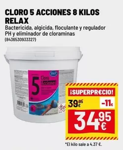 Relax - Cloro 5 Acciones 8 Kilos