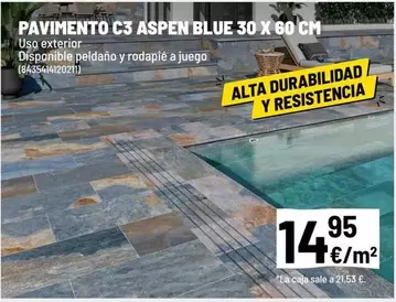 blue - Pavimento C3 Assen Blue 30 X 60 Cm