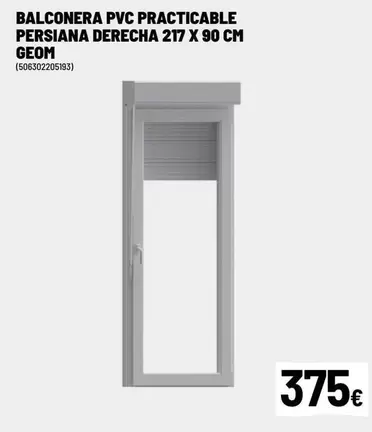 PVC - Balconera Pvc Practicable Derecha 217 X 90 Cm Geom