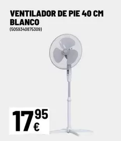 Blanco - Ventilador De Pie 40 Cm