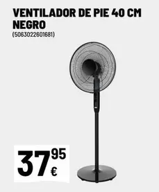 Ventilador De Pie 40 Cm Negro