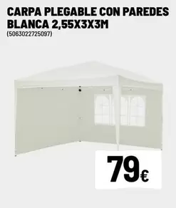 Paredes - Carpa Plegable Con Blanca 2.55x3x3m