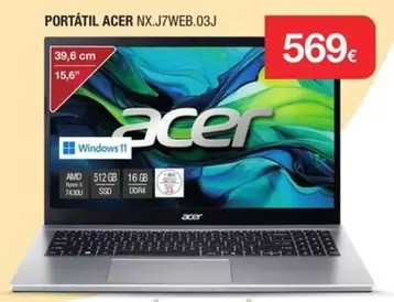 Acer - Portátil NX-7WEB.03J