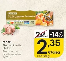 Eroski - Atún Claro En Aceite De Oliva