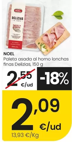 Noel - Paleta Asada Al Horno Lonchas Finas Delizias