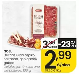 Noel - Delizias Jamón Serrano Sin Aditivos