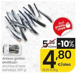 Anchoa Limpia Bandeja