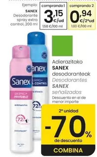 Sanex - Desodorante Spray Extra Control