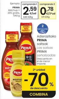 Prima - Ketchup + 20% Gratis