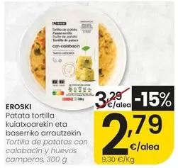 Eroski - Tortilla De Patatas Con Calabacin