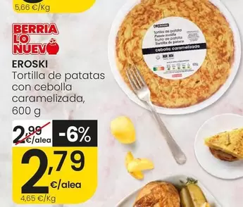 Eroski - Tortilla De Patatas Con Cebolla Caramelizada