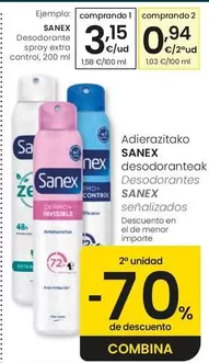 Sanex - Desodorante Spray Extra Control