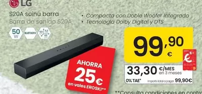 LG - Barra De Sonido S20A