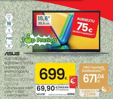 Asus - Portátil 15,6"