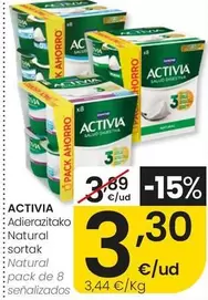 Activia - Natural Pack De 8 Senalizados