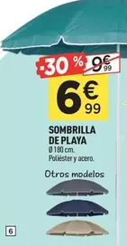 Sombrilla De Playa Poliéster Y Acero
