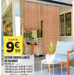 Estor Enrollable De Bambú