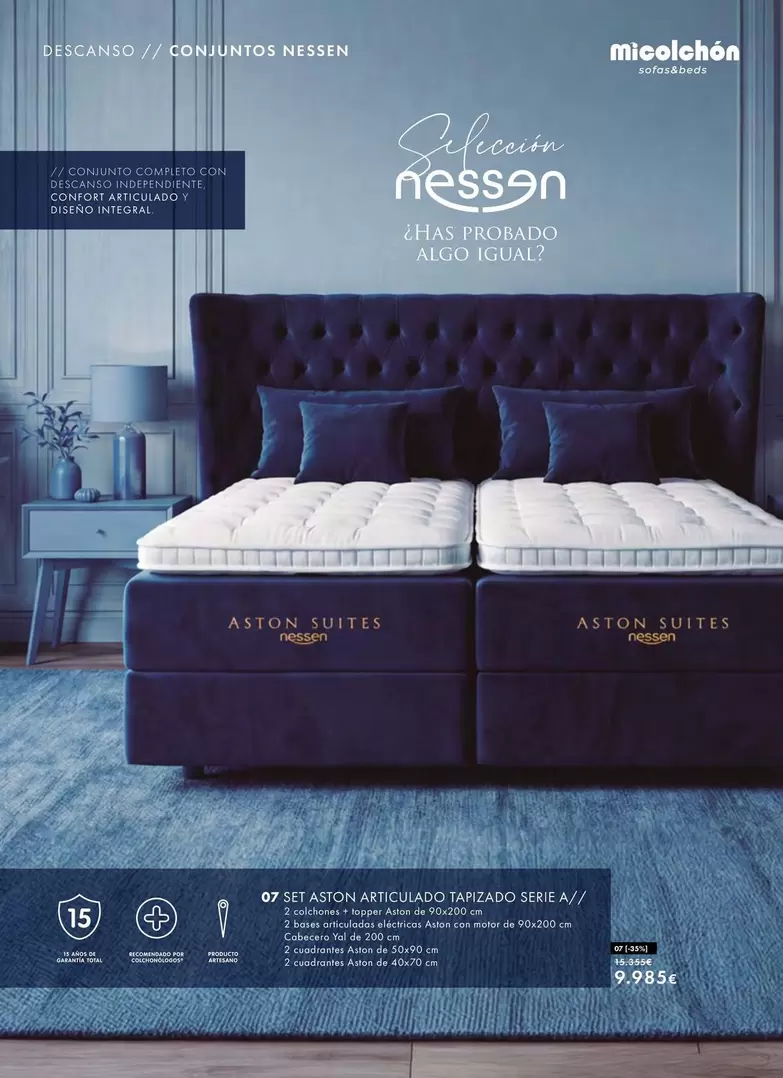 Nessen - Set Aston Articulado Tapizado Serie A