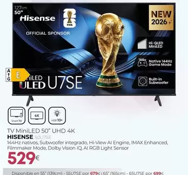 Hisense - Tv Miniled 50" Uhd 4k