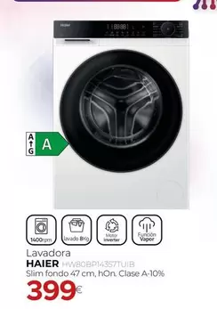 Haier - Lavadora Hw80bp1437tuib Slim Tondo 47 Cm, Hón. Clase A-10%