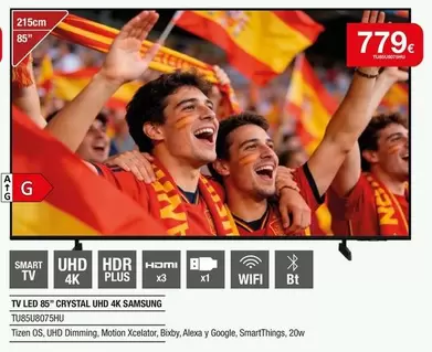 Samsung - Tv LED 85" Crystal UHD 4K TU85U8075HU
