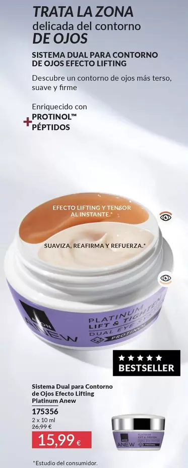 Anew - Sistema Dual Para Contorno De Ojos Efecto Lifting Piatlini