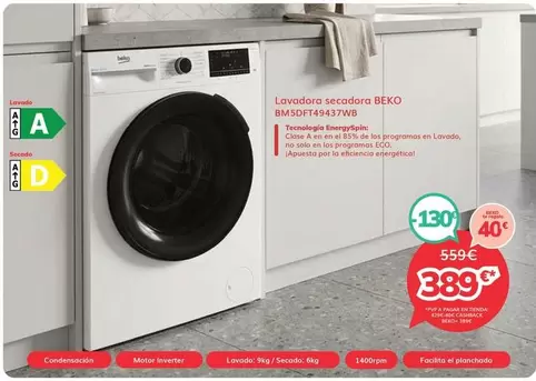 Beko - Lavadora Secadora BM5DFT49437WB