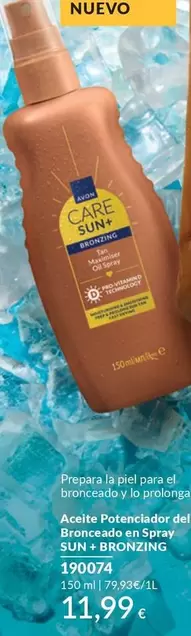 Avon - Aceite Potencial Del Bronceado En Spray Sun + Bronzing