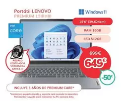 Lenovo - Portatil Premium 15IRH81