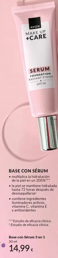 Avon - Base Con Sérum 3 En 1