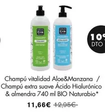Body Natur - Champú Vitalidad Aloe&Manzana / Champú Extra Suave Ácido Hialuronico & Almendra 740 Ml