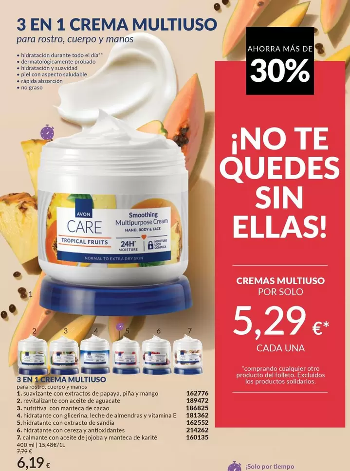Avon Care - 3 En 1 Crema Multiuso