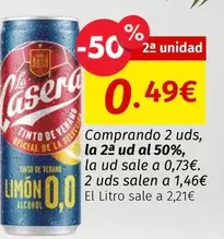 La Casera - Tinto Verano Con Limón Con O Sin Alcohol
