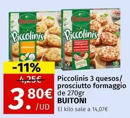 Buitoni - Piccolinis 3 Quesos/Prosciutto Formaggio