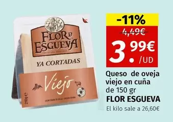 Flor De Esgueva - Queso De Oveja Viejo En Cuña