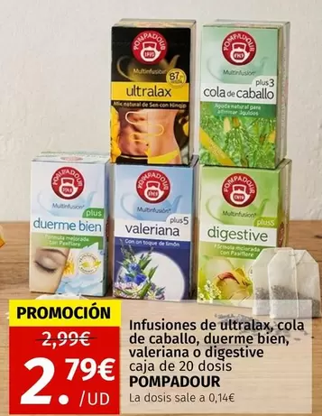 Pompadour - Infusiones De Ultralax, Cola De Caballo, Duerme Bien, Valeriana O Digestive
