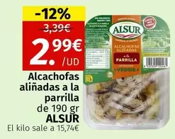 Alsur - Alcachofas Aliñadas A La Parrilla