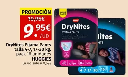 Huggies - Drynites Pijama Pants Talla 4-7, 17-30 Kg