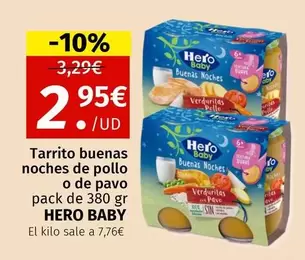 Hero Baby - Tarrito Buenas Noches De Pollo O De Pavo