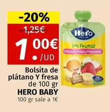 Hero Baby - Bolsita De Platano Y Fresa