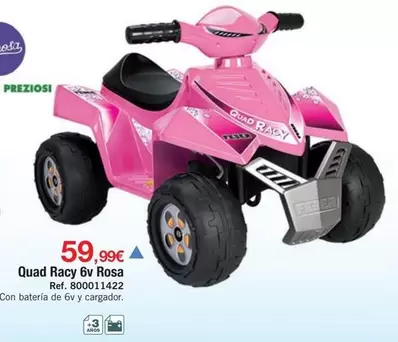 Quad Racy 6v Rosa